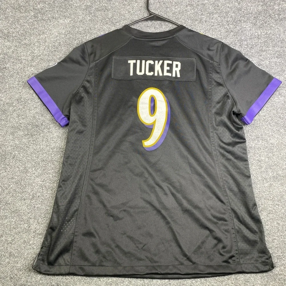 Nike Baltimore Ravens Justin Tucker 9 NFL Jersey Black Womens XL 67NW-BLGA